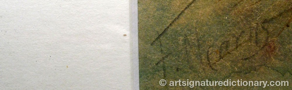 Authentic signature by Fanny MEARNS on  artwork