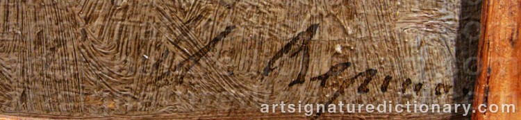 Authentic signature by Ilia Jevgeninitch VERCHININ on  artwork