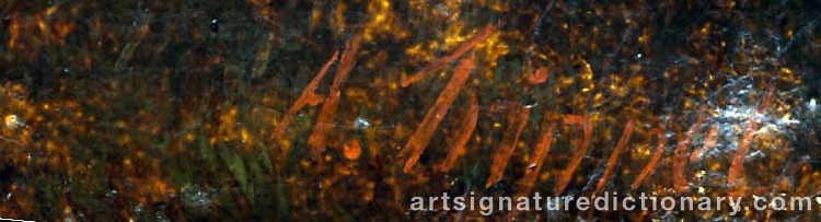 Authentic signature by Albert Ludwig TRIPPEL on  artwork