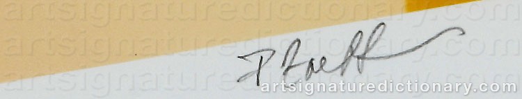 Authentic signature by Pierre ZOETTERMAN on  artwork