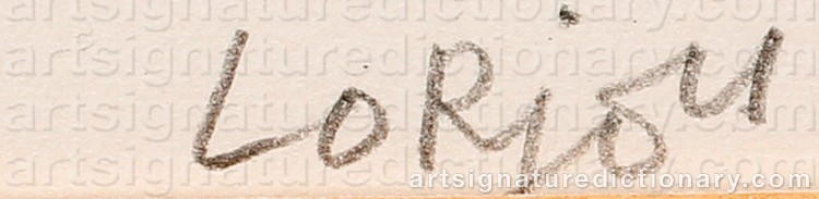 Authentic signature by Bernard LORJOU on Drawing/Graphic/Print artwork