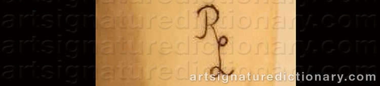Authentic signature by Randolf LINDHOLM on  artwork