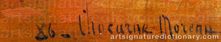 Authentic signature by Paul-Charles CHOCARNE-MOREAU on Painting/Watercolour artwork