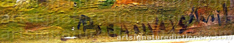 Authentic signature by Armand BEAUVAIS on  artwork