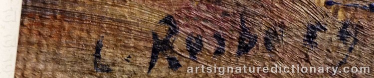 Authentic signature by Carlo ROSBERG on artwork