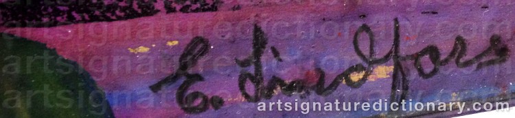 Signature by Evert LINDFORS