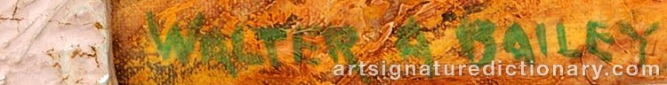 Authentic signature by Walter Alexander BAILEY on Painting/Watercolour artwork