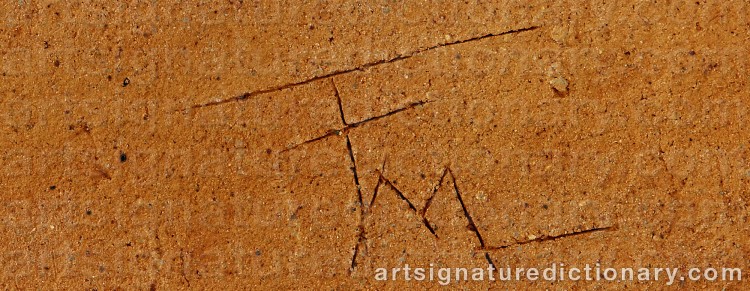 Authentic signature by Francesca MASCITTI-LINDH on Ceramic/Glass artwork
