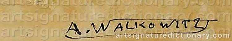 Signature by Abraham WALKOWITZ