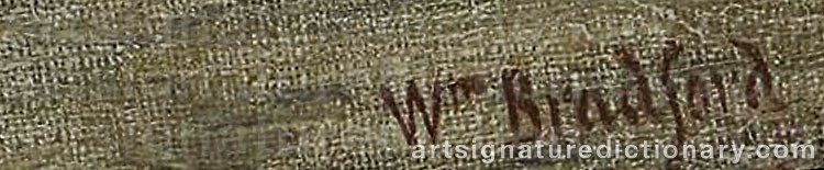 Authentic signature by William BRADFORD on  artwork