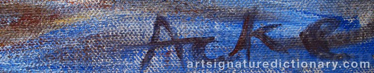 Signature by Johan Axel Gustaf ‘Jag Acke’ ACKE
