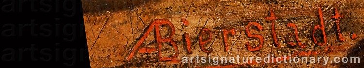 Signature by Albert BIERSTADT