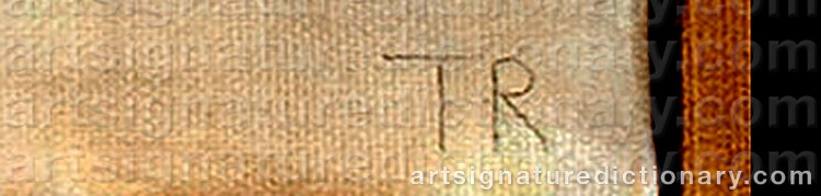 Authentic signature by Thérèse REUTERSWÄRD on  artwork