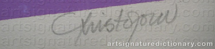 Authentic signature by John CHRISTOFOROU on artwork