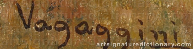 Authentic signature by Nicodemo ‘Memo’ VAGAGGINI on  artwork