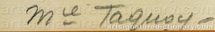 Authentic signature by Maurice TAQUOY on  artwork