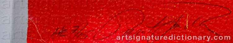 Authentic signature by Rupert Jasen SMITH on artwork