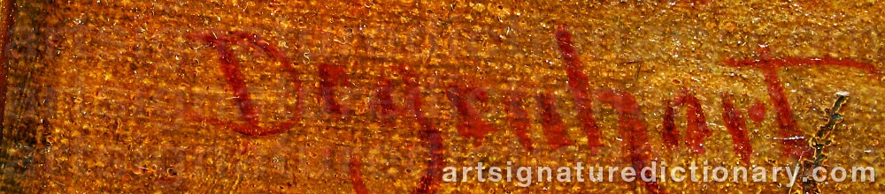 Authentic signature by Pearl Clara DEGENHART on  artwork