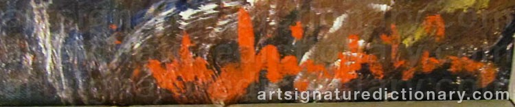 Authentic signature by Martin LINDSTRÖM on artwork