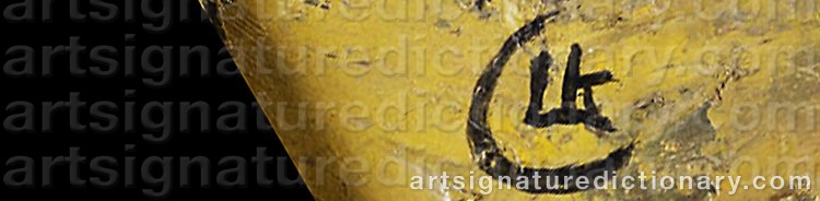 Authentic signature by Carl KRICHELDORF on  artwork