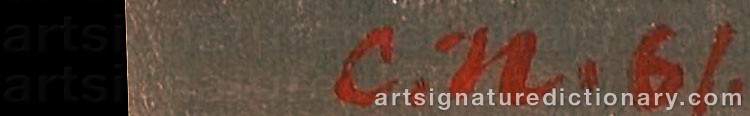 Authentic signature by Carl NESJAR on  artwork
