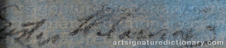 Authentic signature by Ester HELENIUS on Painting/Watercolour artwork