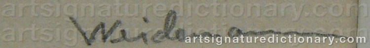 Signature by Jakob WEIDEMANN