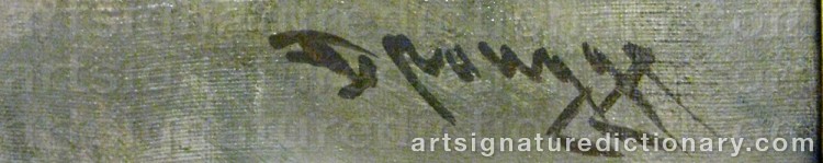 Authentic signature by Mauritz DROUGGE on  artwork