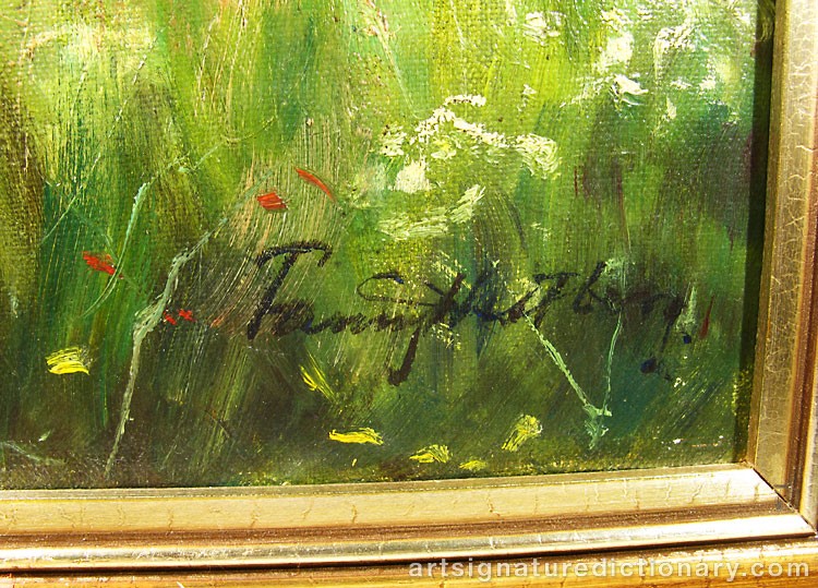 Close-up details showing Fanny CHURBERG signature forgery characteristics
