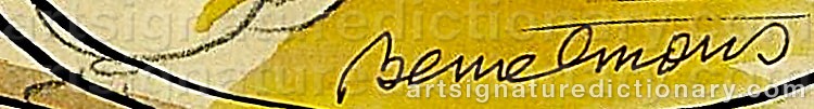 Authentic signature by Ludwig BEMELMANS on  artwork