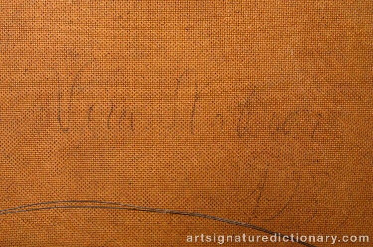 Close-up details showing Vera NILSSON signature forgery characteristics