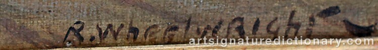 Authentic signature by Rowland WHEELWRIGHT on  artwork