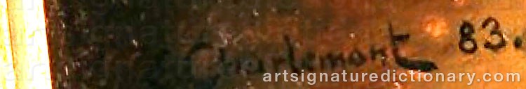 Authentic signature by Eduard CHARLEMONT on  artwork