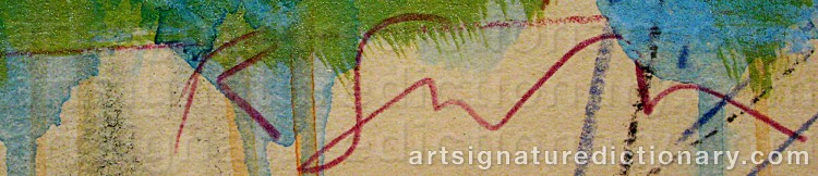 Authentic signature by Richard SMITH on artwork