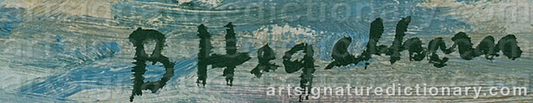 Authentic signature by Bengt HEGETHORN on artwork
