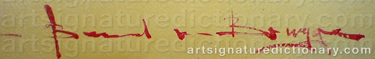 Signature by Barend Van Der BRUGGEN