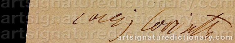 Signature by Lovis CORINTH