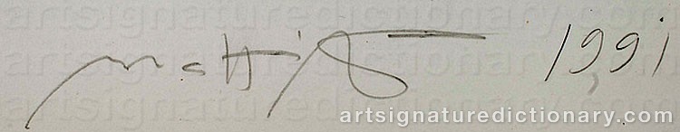 Authentic signature by Matti NIEMI on  artwork