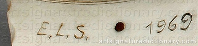 Authentic signature by E. L. (Sami Artist) SUNNA on Other artwork