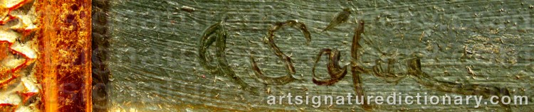 Authentic signature by Adolf SÄFVE on Painting/Watercolour artwork