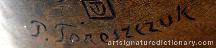 Authentic signature by Paul TERESZCZUK on artwork