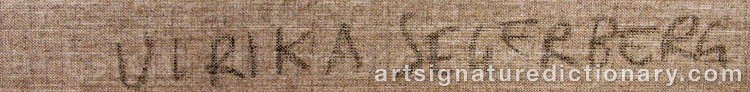 Authentic signature by Ulrika SEGERBERG on artwork