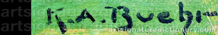 Authentic signature by Karl Albert BUEHR on artwork