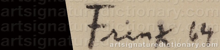 Authentic signature by Elisabeth FRINK on  artwork