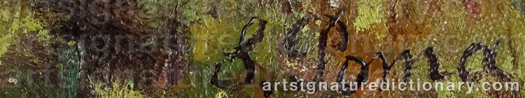 Authentic signature by Silvio POMA on  artwork