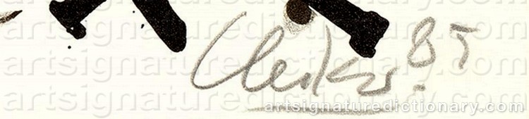 Authentic signature by Günther UECKER on artwork