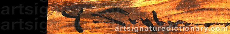 Authentic signature by Julius SEYLER on artwork