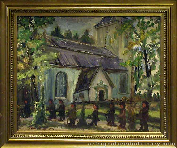 Close-up details showing Sven ‘X:et’ ERIXSON signature forgery characteristics