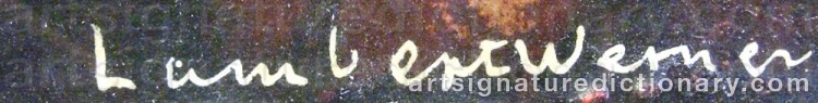 Signature by Lambert WERNER