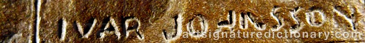 Signature by Ivar JOHNSSON